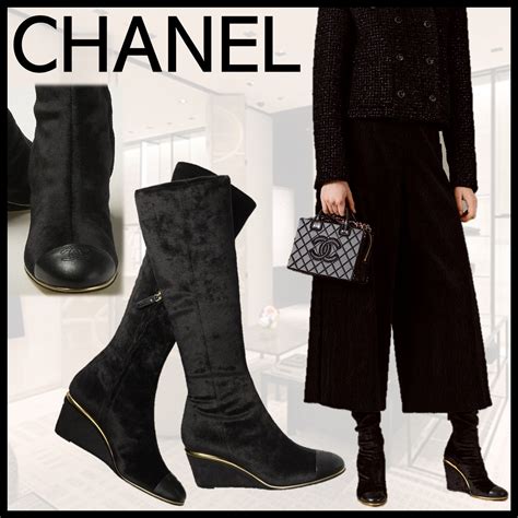 chanel boots 39|Chanel boots velvet.